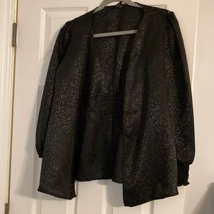 COPY - Satin jacket with leopard detail
